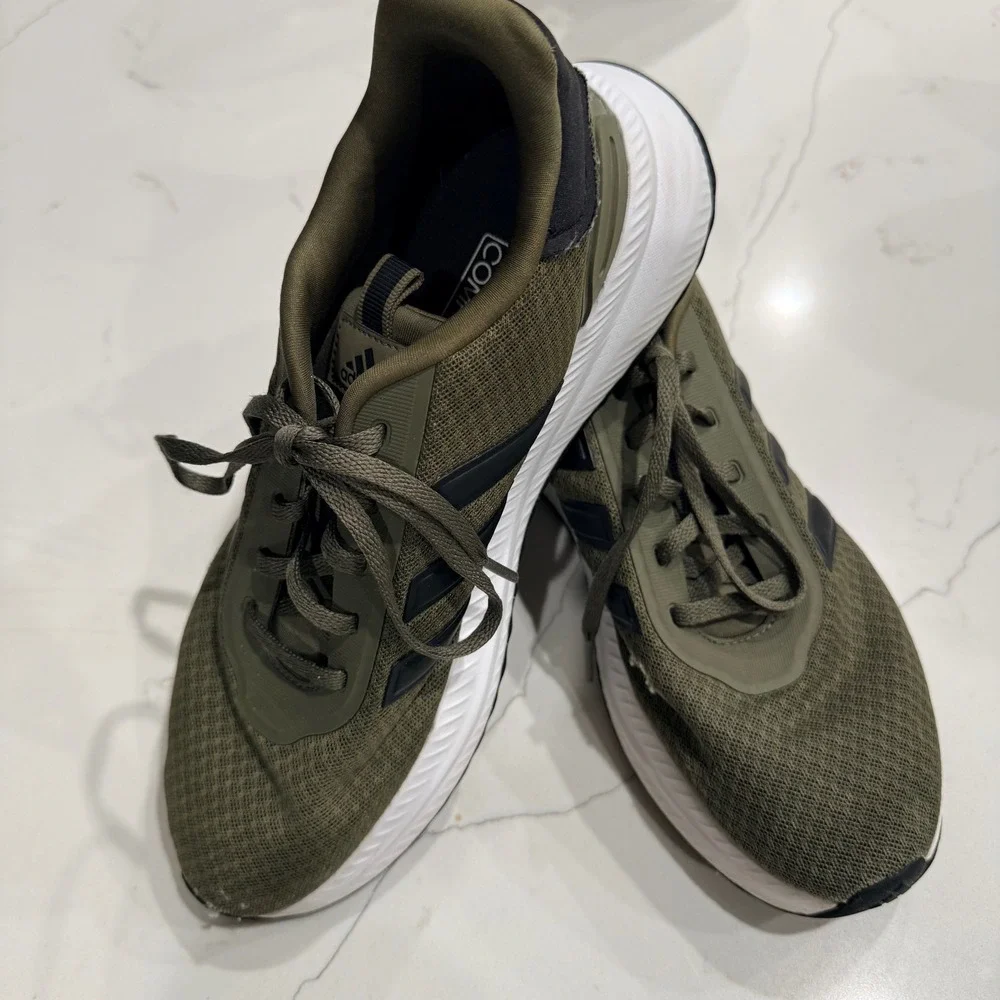 Adidas Runfalcon 3.0 Mens Running Shoes Olive Green Black JH6983 Size 9